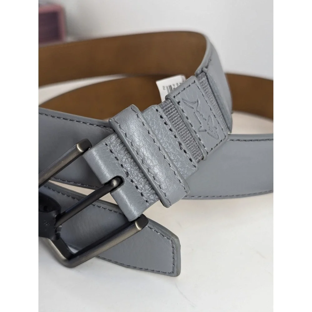 Greg Norman Mens Wedgewood Blue Leather Golf Belt Size 44 6710500 NWT